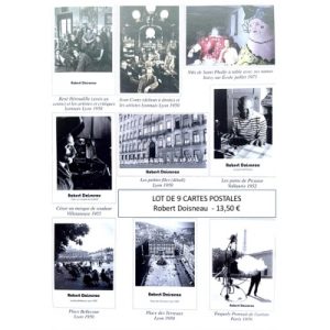 Lot de 9 cartes postales Robert Doisneau